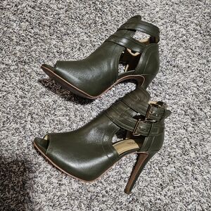Michael Kors Dark Green Strappy Heels